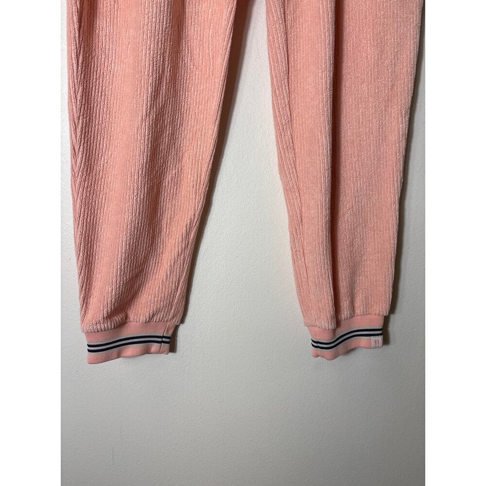 Roller Rabbit Peach Ribbed Terry Cloth Joggers Sz S - Picture 2 of 4